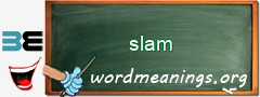 WordMeaning blackboard for slam